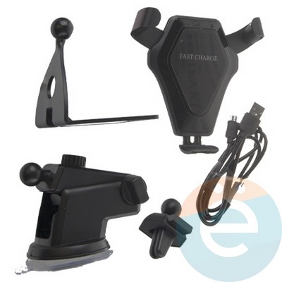 Держатель автомобильный для смартфона с беспроводной зарядкой - фото 18612
