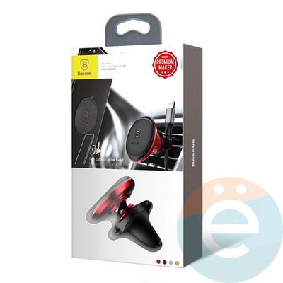 Держатель автомобильный Baseus SUGX-A09 в воздуховод красный - фото 19837