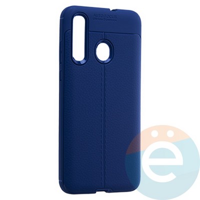 Накладка силиконовая 360 с кожаными вставками на Huawei Nova 4 синяя - фото 19917
