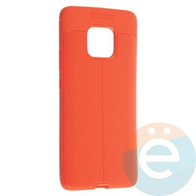 Накладка силиконовая 360 с кожаными вставками на Huawei Mate 20 Pro красная - фото 19926