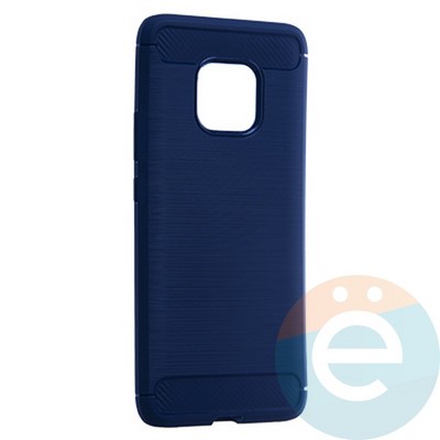 Накладка силиконовая Carbon 360 на Huawei Mate 20 Pro синяя - фото 19929