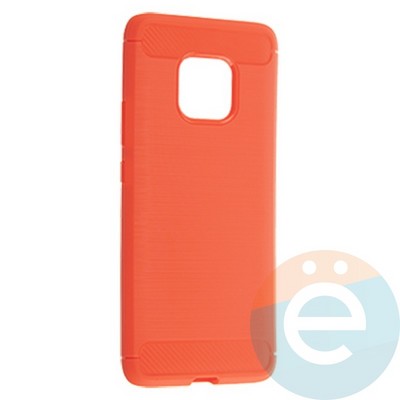 Накладка силиконовая Carbon 360 на Huawei Mate 20 Pro красная - фото 19930