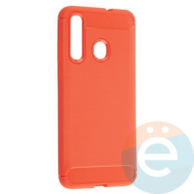 Накладка силиконовая Carbon 360 на Huawei Nova 4 красная - фото 19931