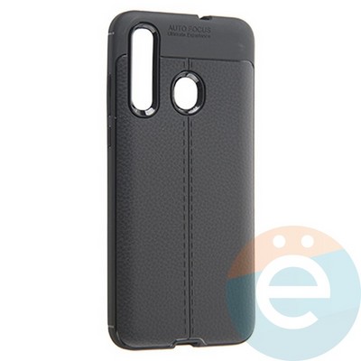 Накладка силиконовая 360 с кожаными вставками на Huawei Nova 4 черная - фото 19980