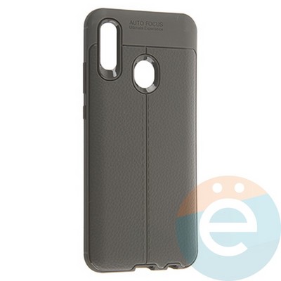 Накладка силиконовая 360 с кожаными вставками на Huawei P Smart 2019/Honor 10 Lite серая - фото 19989