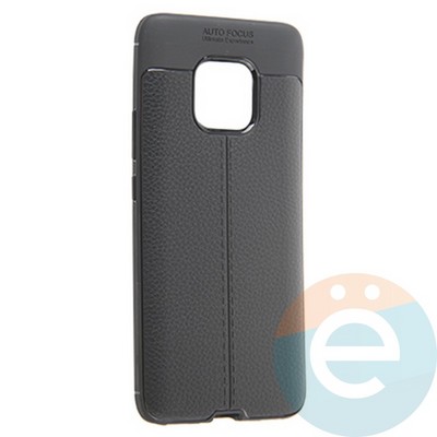 Накладка силиконовая 360 с кожаными вставками на Huawei Mate 20 Pro черная - фото 19992