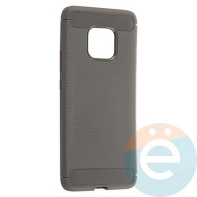 Накладка силиконовая Carbon 360 на Huawei Mate 20 Pro серая - фото 20007