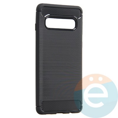 Накладка силиконовая Carbon 360 на Samsung S10 черная - фото 20016