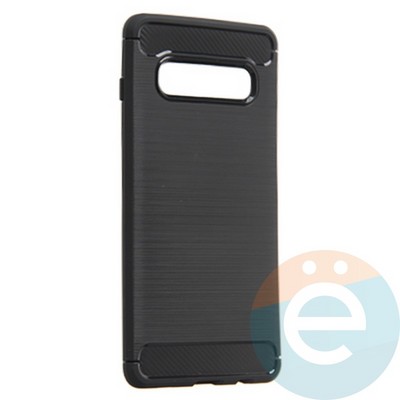 Накладка силиконовая Carbon 360 на Samsung S10 Plus черная - фото 20022