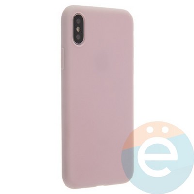 Накладка силиконовая Soft Touch ультратонкая для Apple iPhone X розовая - фото 20921