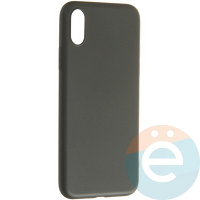 Накладка силиконовая Soft Touch ультратонкая для Apple iPhone X черная - фото 20927