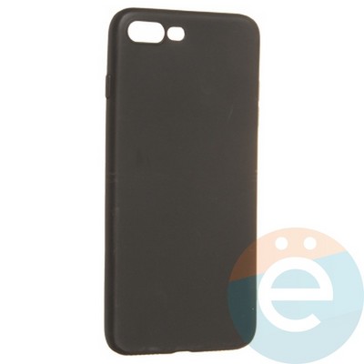 Накладка силиконовая Soft Touch ультратонкая для Apple iPhone 7 Plus/8 Plus черная - фото 21022