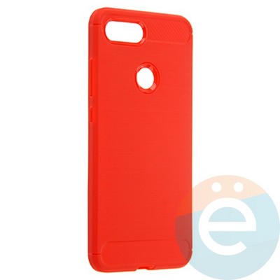 Накладка силиконовая Carbon 360 на Xiaomi Mi 8 Lite красная - фото 21596