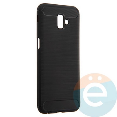 Накладка силиконовая Carbon 360 на Samsung J6 Plus 2018 черная - фото 21611