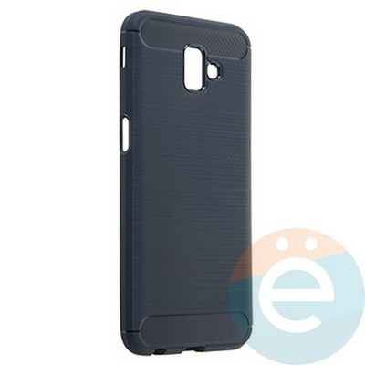 Накладка силиконовая Carbon 360 на Samsung J6 Plus 2018 синяя - фото 21614