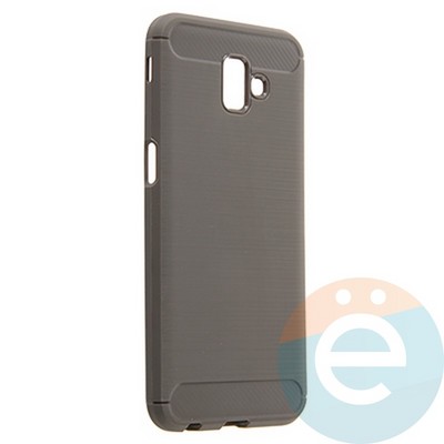 Накладка силиконовая Carbon 360 на Samsung J6 Plus 2018 серая - фото 21617