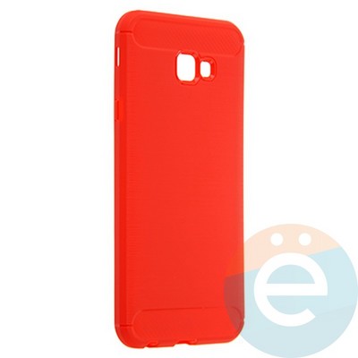 Накладка силиконовая Carbon 360 на Samsung J4 Plus 2018 красная - фото 21620