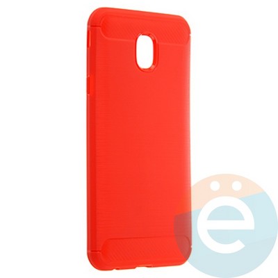 Накладка силиконовая Carbon 360 на Samsung J7 2018 красная - фото 21632