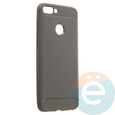 Накладка силиконовая Carbon 360 на Huawei P-Smart серая - фото 21683