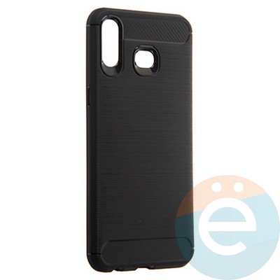 Накладка силиконовая Carbon 360 на Samsung A6S 2018 черная - фото 21686