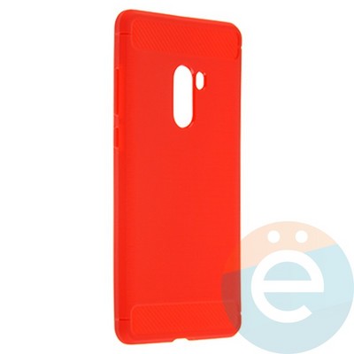 Накладка силиконовая Carbon 360 на Xiaomi Mi Mix 2 красная - фото 21709