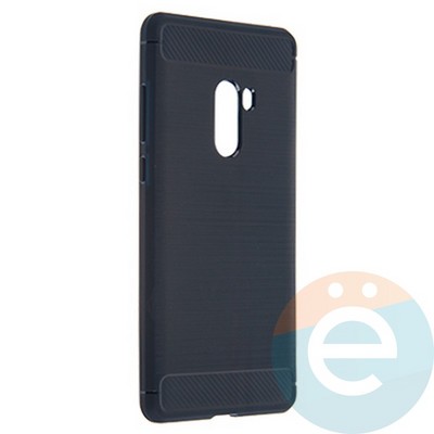 Накладка силиконовая Carbon 360 на Xiaomi Mi Mix 2 синяя - фото 21712