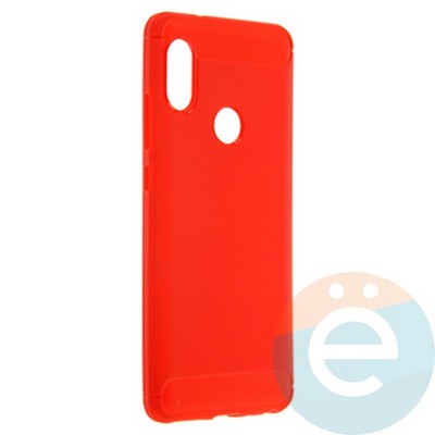 Накладка силиконовая Carbon 360 на Xiaomi Redmi Note 5 Pro красная - фото 21721