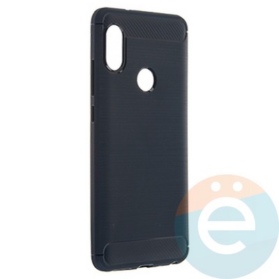 Накладка силиконовая Carbon 360 на Xiaomi Redmi Note 5 Pro синяя - фото 21724