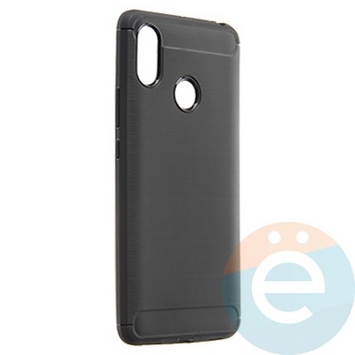 Накладка силиконовая Carbon 360 на Xiaomi Mi Max 3 черная - фото 21750