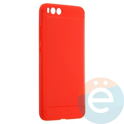 Накладка силиконовая Carbon 360 на Xiaomi Mi Note 3 красная - фото 21753