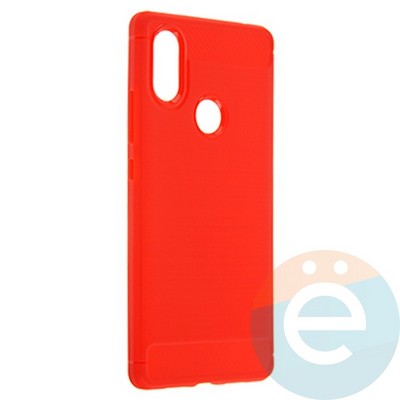 Накладка силиконовая Carbon 360 на Xiaomi Mi 8 SE красная - фото 21765