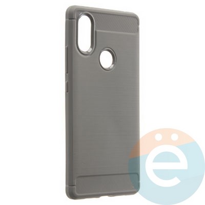 Накладка силиконовая Carbon 360 на Xiaomi Mi 8 SE серая - фото 21768