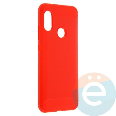 Накладка силиконовая Carbon 360 на Xiaomi Mi A2 Lite красная - фото 21777