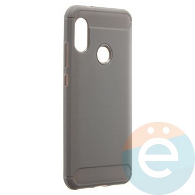 Накладка силиконовая Carbon 360 на Xiaomi Mi A2 Lite серая - фото 21780