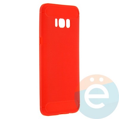 Накладка силиконовая Carbon 360 на Samsung S8 Plus красная - фото 21798