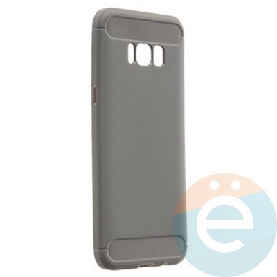 Накладка силиконовая Carbon 360 на Samsung S8 Plus серая - фото 21801