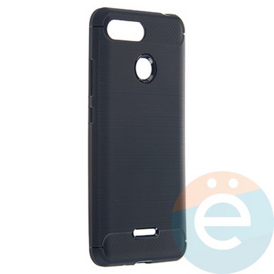 Накладка силиконовая Carbon 360 на Xiaomi Redmi 6 синяя - фото 21816