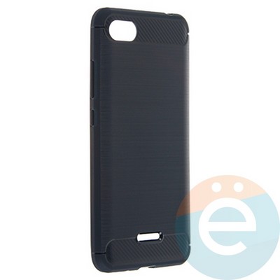 Накладка силиконовая Carbon 360 на Xiaomi Redmi 6A синяя - фото 21825