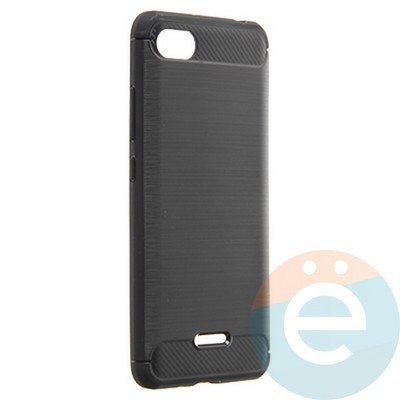 Накладка силиконовая Carbon 360 на Xiaomi Redmi 6A черная - фото 21828