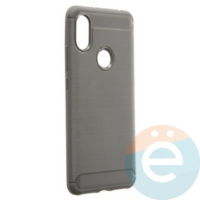 Накладка силиконовая Carbon 360 на Xiaomi Redmi S2 серая - фото 21831