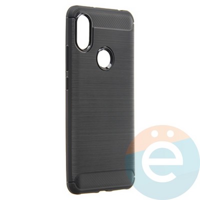Накладка силиконовая Carbon 360 на Xiaomi Redmi S2 черная - фото 21837
