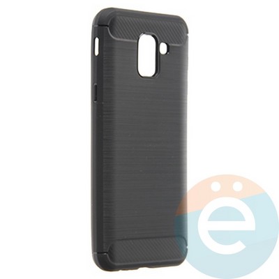 Накладка силиконовая Carbon 360 на Samsung J6 2018 черная - фото 21882