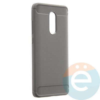 Накладка силиконовая Carbon 360 на Xiaomi Redmi Note 4 серая - фото 21900
