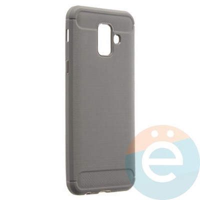 Накладка силиконовая Carbon 360 на Samsung A6 2018 серая - фото 21903