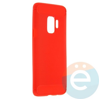 Накладка силиконовая Carbon 360 на Samsung S9 красная - фото 21945
