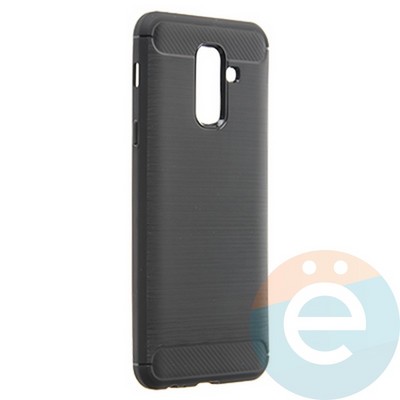 Накладка силиконовая Carbon 360 на Samsung A6 Plus 2018 черная - фото 21957