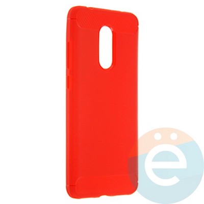 Накладка силиконовая Carbon 360 на Xiaomi Redmi 5 красная - фото 21969