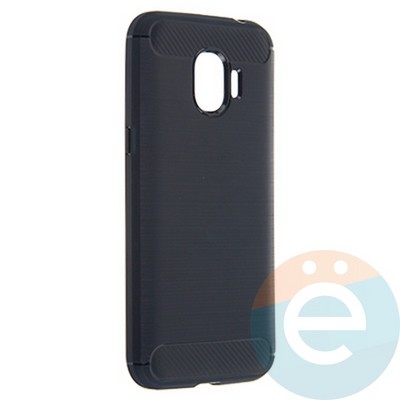 Накладка силиконовая Carbon 360 на Samsung J2 2018 синяя - фото 21972