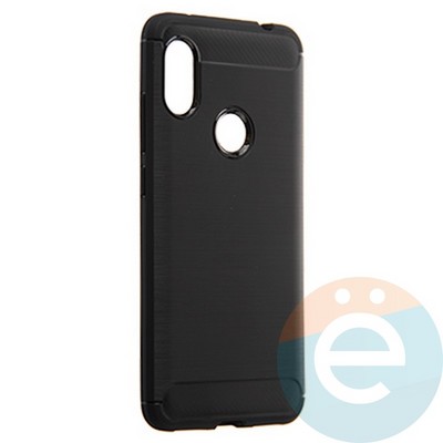 Накладка силиконовая Carbon 360 на Xiaomi Redmi Note 6 Pro черная - фото 22017