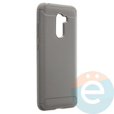 Накладка силиконовая Carbon 360 на Pocophone F1 серая - фото 22020